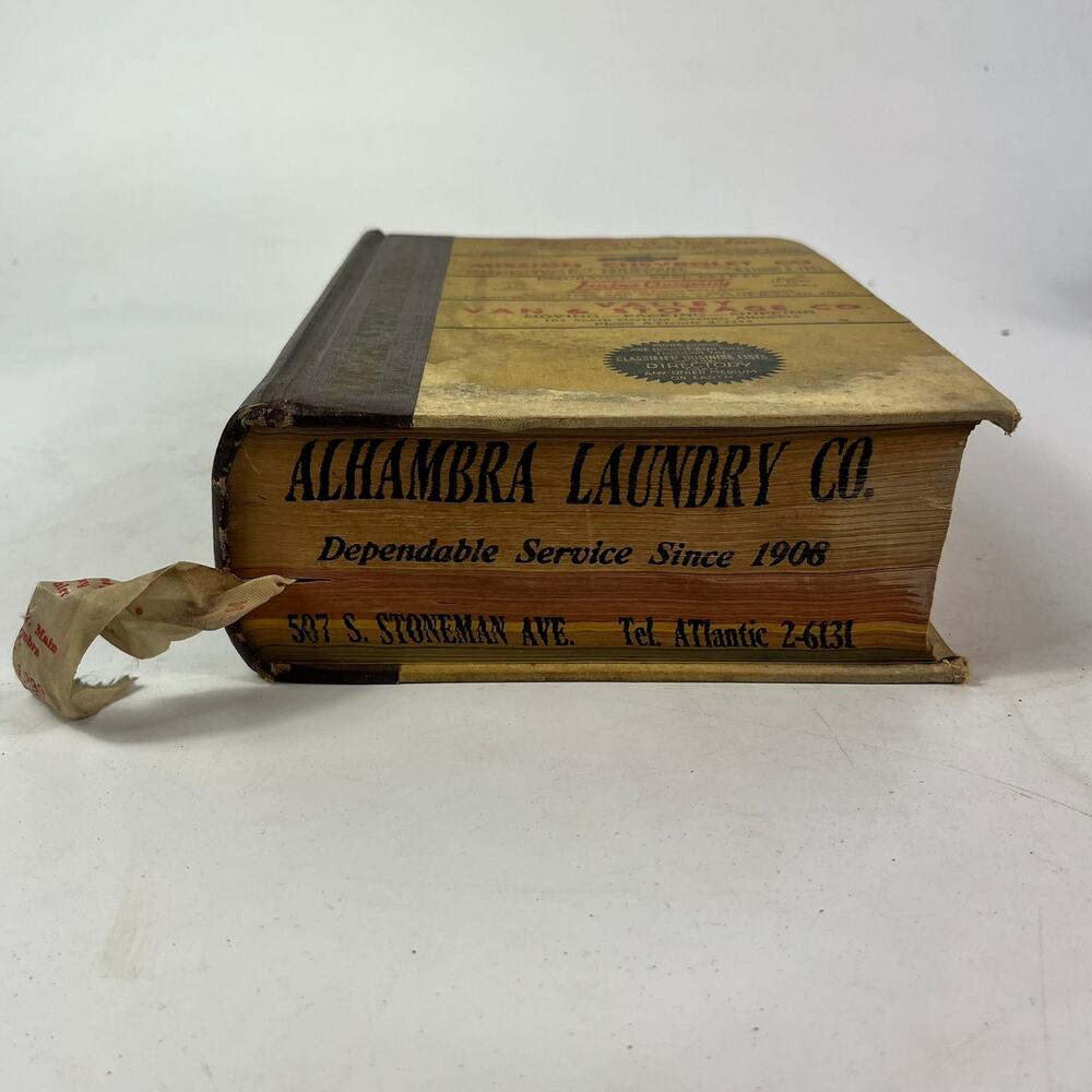 1952 CA Los Angeles Alhambra City Directory POOR Business Ancestry Genealogy Vtg - Picture 4 of 16